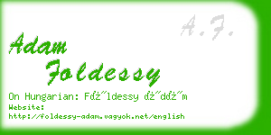 adam foldessy business card